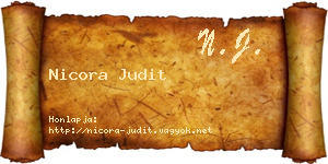 Nicora Judit névjegykártya